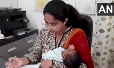 यूपी: गाजियाबाद मोदीनगर की SDM ने पेश की मिसाल, 14 दिन की बेटी को गोद में लेकर निबटा रही है ऑफिस का काम