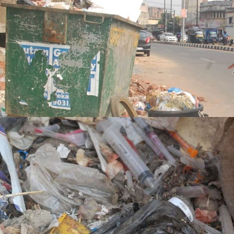 धनबाद: प्रगति नर्सिंग होम का बायोमेडिकल वेस्ट रोड पर फेंका गया, फूड इंस्पेक्टर ने लगाया 20 हजार जुर्माना