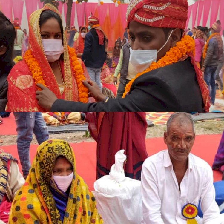 यूपी: गोरखपुर में एक ही मंडप में मां-बेटी बनीं दुल्हन, मुख्यमंत्री सामूहिक विवाह योजना के तहत 63 जोड़ों की शादी