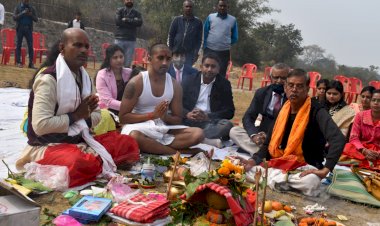 धनबाद: डीएम पब्लिक स्कूल परसिया पुटकी के हॉस्टल निर्माण का भूमि पूजन 