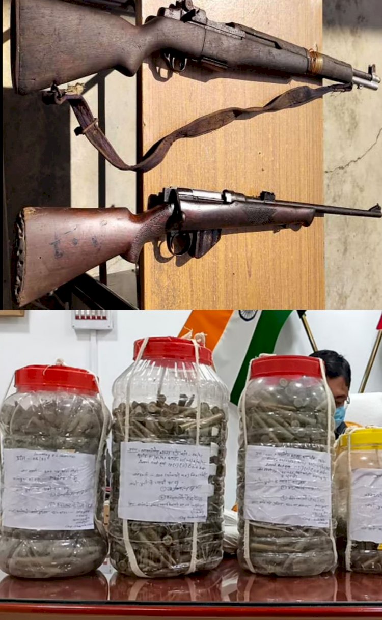 झारखंड: चतरा में अमेरिकन रायफल और 2680 कारतूस के साथ पकड़ा गया उग्रवादियों का कूरियर 