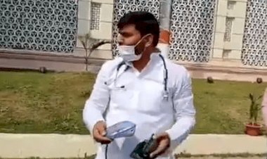 बिहार विधानसभा में आला व बीपी मशीन लेकर पहुंचे RJD MLA, कहा CM नीतीश का इलाज करेंगे,जरूरत हुई तो दवा भी दूंगा