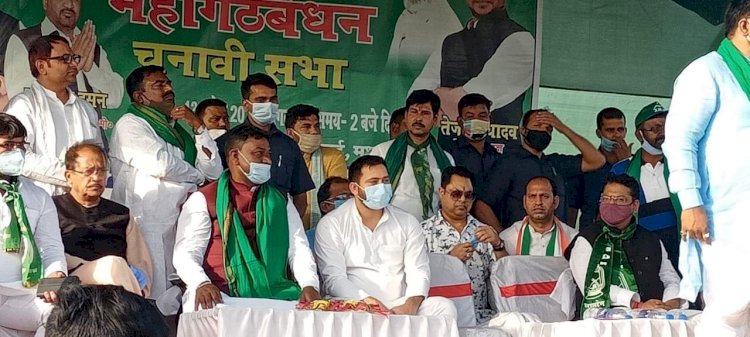 झारखंड: तेजस्वी यादव  ने मधुपुर में महागठबंधन कैंडिडेट हफीजुल हसन के लिए मांगे वोट, विरोधियों को ललकारा