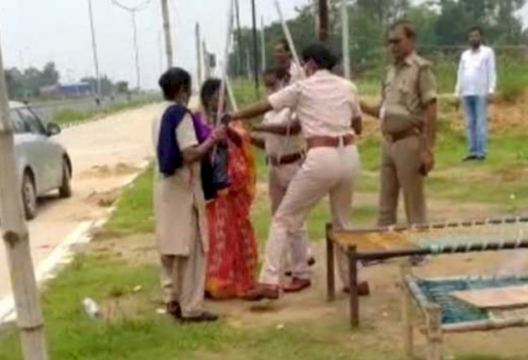 धनबाद: राजगंज में  पुलिस ने की महिला के साथ मारपीट, वीडीओ वायरल
