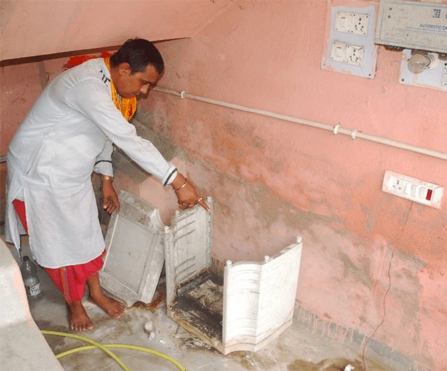 धनबाद: एसएसपीआवास से चंद कदम की दूरी पर मंदिर में चोरी