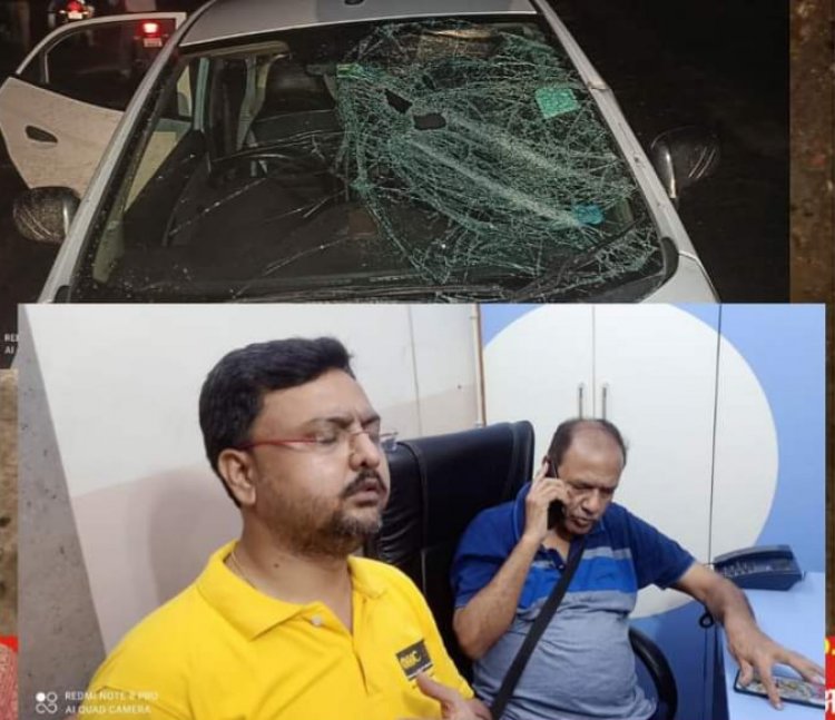धनबाद: कतरास के फेमस डॉक्टर उमाशंकर सिंह के पुत्र पर जानलेवा हमला, कार डैमेज