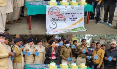 धनबाद: इनर व्हील क्लब द्वारा गणतंत्र दिवस पर पांच हजार मास्क वितरण