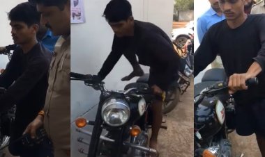 उत्तर प्रदेश: पुलिसकर्मियों को बुलेट चुराने की अपनी ट्रिक का चोर ने किया प्रदर्शन, SI की बुलेट को राकेट बना दिया! 