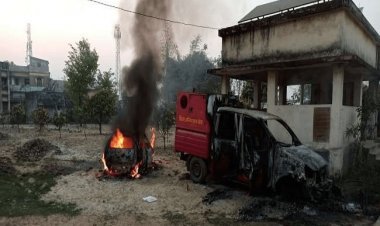 बेतिया में पुलिस कस्टडी में युवक की मौत, ग्रामीणों ने पुलिस स्टेशन में लगाई आग, हवलदार की गयी जान