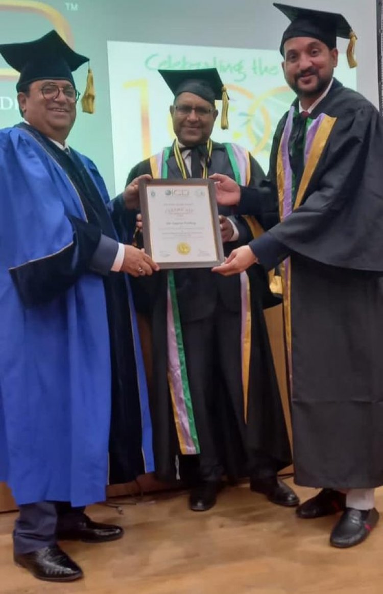 धनबाद के डॉक्टर सौरभ पूर्वे को नई दिल्ली में मिला सम्मान