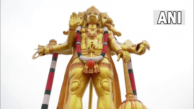 कर्नाटक: सीएम बसवराज बोम्मई ने तुमकुर161 फुट ऊंची हनुमान जी की प्रतिमा का किया अनावरण