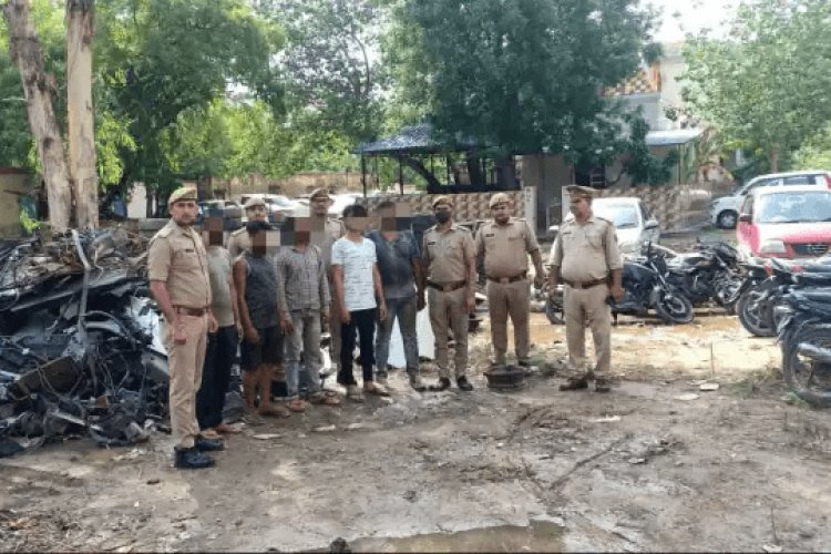 नोएडा में पांच शातिर वाहन चोर अरेस्ट