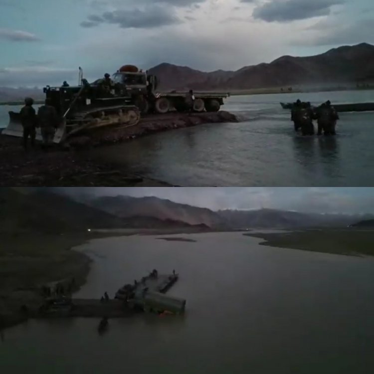 इंडियन आर्मी के इंजीनियर्स ने सिंधु नदी पर चंद घंटे में बना दिया ब्रिज ( देखें VIDEO)