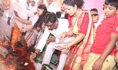 झारखंड: लुगुबुरु के विकास पर 30 करोड़ खर्च करेगी सरकार,CM ने सपरिवार की पूजा अर्चना