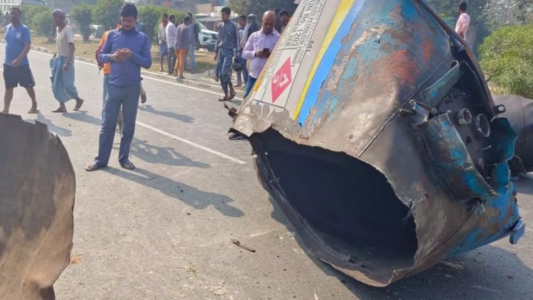 बिहार: वैशाली में पेट्रोल टैंकर ब्लास्ट, तीन की मौत, हंगामा, रोड जाम