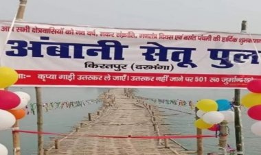 Bihar: दरभंगा में ग्रामीणों ने सामूहिक श्रमदान से तैयार किया पुल, नाम रखा 'अंबानी सेतू'