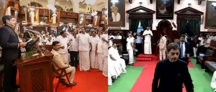 तमिलनाडु: विधानसभा में CM व गवर्नर में विवाद, स्पीच अधूरी छोड़कर चले गये गवर्नर