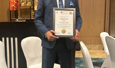 प्रोफेसर डॉ सौरव पूर्वे प्रतिष्ठित ICD पुरस्कार से किये गये सम्मनित