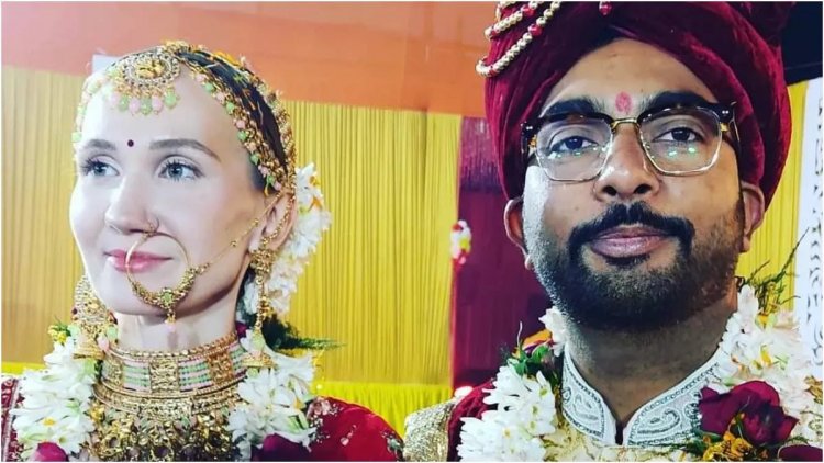 Finland की जूलिया ने Bihar के प्रणव से रचायी शादी, कटिहार के मंदिर में लिए सात फेरे