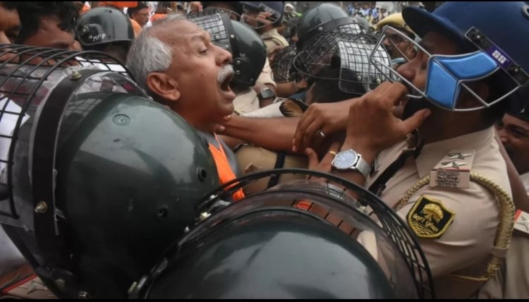 BJP Protest Patna : बीजेपी के विधानसभा मार्च में लाठीचार्ज, पार्टी लीडर विजय सिंह की मौत, कई MP और MLA घायल