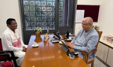 New Delhi : धनबाद एमपी ढुलू महतो ने बीजेपी के संगठन महासचिव बीएल संतोष से की मुलाकात