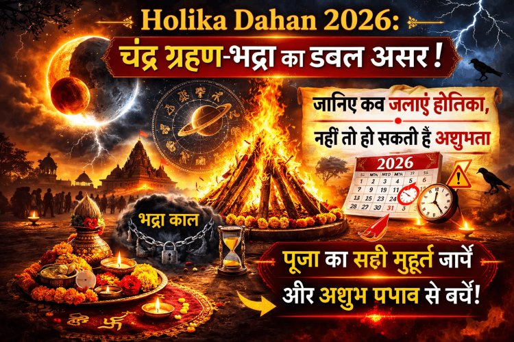 Holika Dahan 2026: चंद्र ग्रहण-भद्रा का डबल असर! जानिए कब जलाएं होलिका, नहीं तो हो सकती है अशुभता
