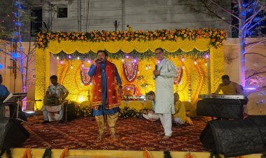 कुसुम बिहार में परशुराम सिंह के आवास पर भक्ति की गूंज: माता रानी की भव्य चौकी में झांकियों और भजनों ने बांधा समां