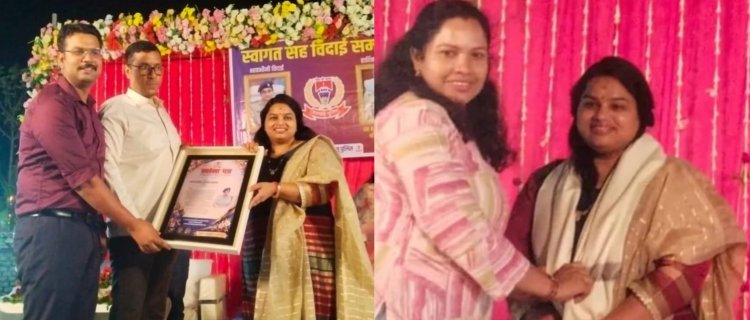 पलामू में अनोखी विदाई: दुल्हन की तरह सजी गाड़ी में रवाना हुईं एसपी रिष्मा रमेशन, नए अफसरों का जोरदार स्वागत