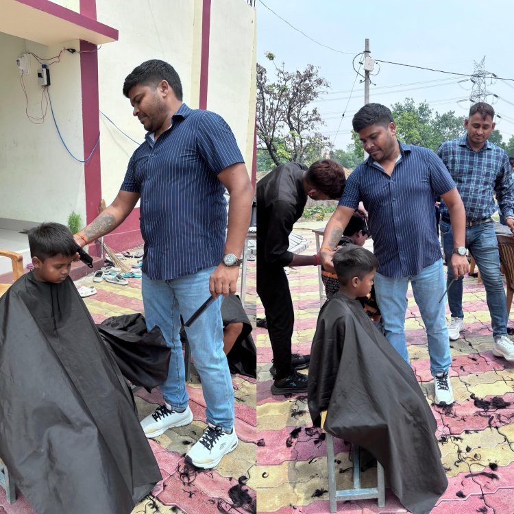 धनबाद: अनाथ बच्चों के चेहरे पर मुस्कान, R Launch Salon ने किया फ्री हेयरकट—हर महीने मिलेगी यह खास सेवा