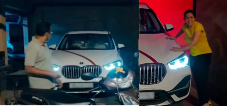 स्कूटी का वादा, BMW का सरप्राइज! बेटे ने पापा को दी BMW X1, मां के आंसू ने इंटरनेट को रुला दिया