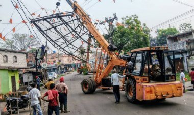धनबाद: जामाडोबा में वर्षों पुराना रोप-वे ढांचा हटाया गया, जिला प्रशासन की बड़ी कार्रवाई