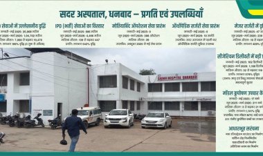 धनबाद सदर अस्पताल की ऐतिहासिक उड़ान: IPD में 542%, OPD में 199% और ऑर्थोपेडिक सर्जरी में 409% की रिकॉर्ड बढ़ोतरी