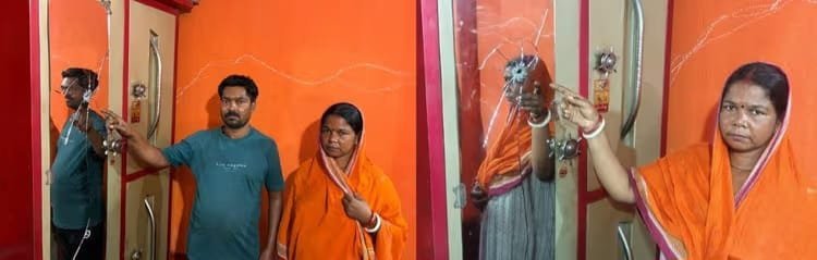 धनबाद में आधी रात फायरिंग से सनसनी: चालक के घर पर चली गोली, खिड़की भेद अलमारी में जा फंसी