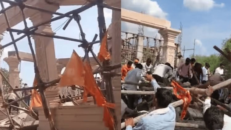 महाराष्ट्र के परभणी में बड़ा हादसा: हनुमान मंदिर का मंडप ढहा, 7 श्रद्धालुओं की मौत; CCTV में कैद हुई भयावह घटना