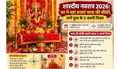 शारदीय नवरात्र 2026: घर में यहां सजाएं माता की चौकी, जानें पूजा के 5 जरूरी नियम