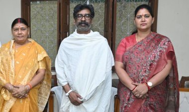नेमरा पहुंचीं पूर्व मेयर इंदु देवी, रूपी सोरेन को दी श्रद्धांजलि; CM से मिलीं